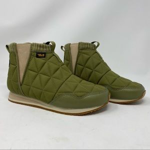 Women’s Teva ReEmber Mid Booties olive green size 7 NWOT